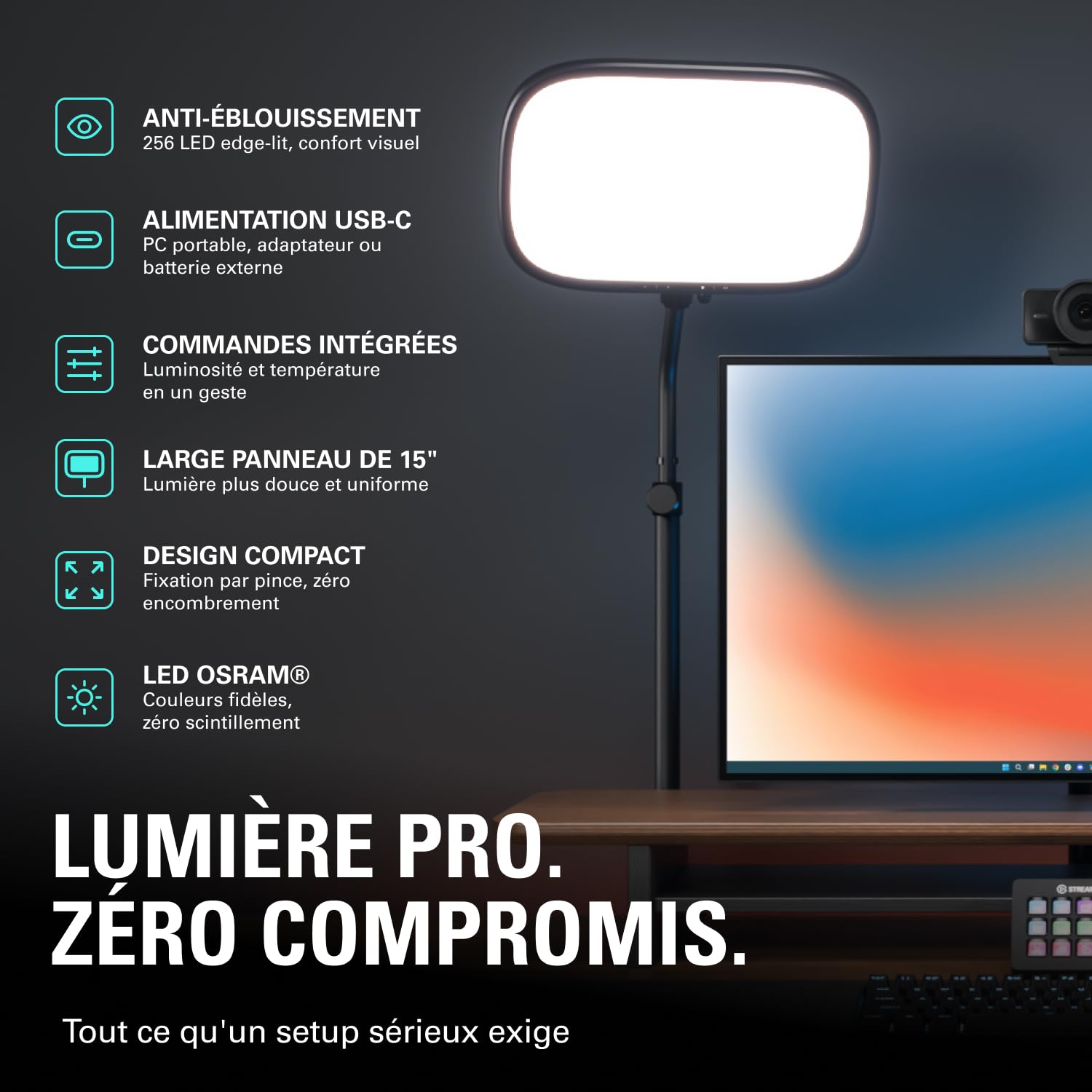 Elgato Key Light Air MK.2 panneau LED vidéo 15 pouces