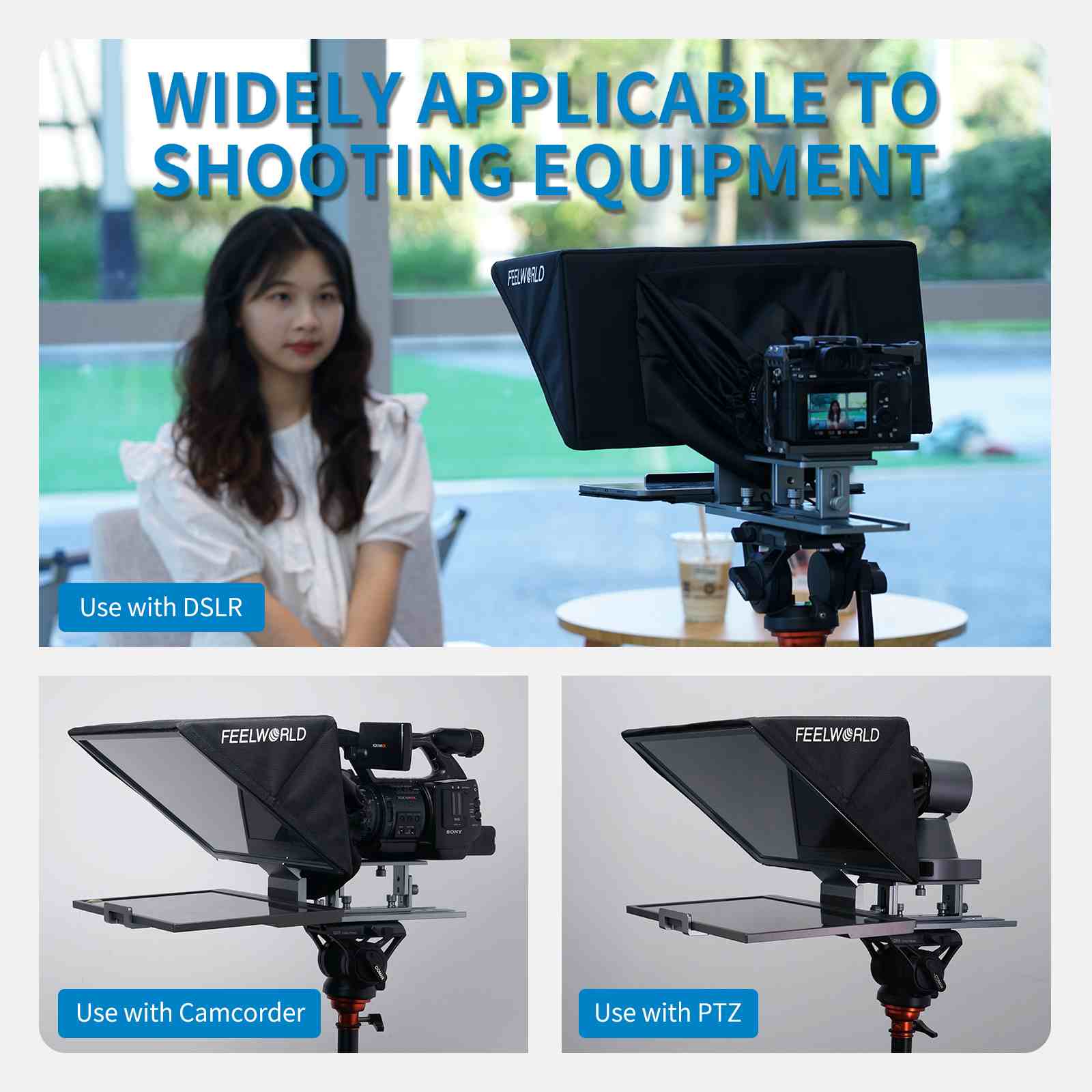 FeelWorld TP16 prompteur 16" pliable tablette DSLR