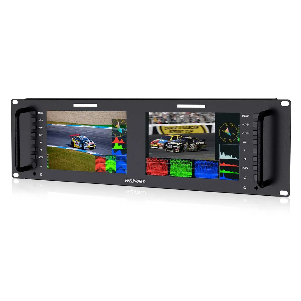 FeelWorld D71 Plus moniteur rack double 7" 3RU SDI HDMI