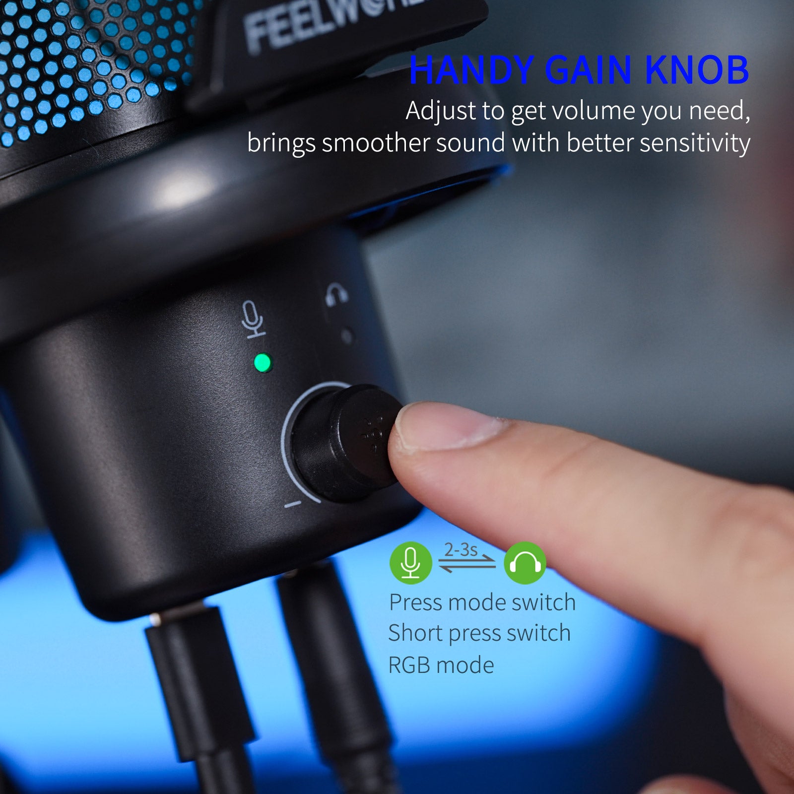 FeelWorld Live Streaming Camera VM1 microphone USB noir
