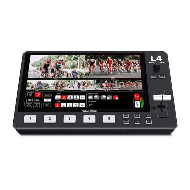 FeelWorld L4 mélangeur vidéo 10,1 pouces 4 HDMI SDI direct