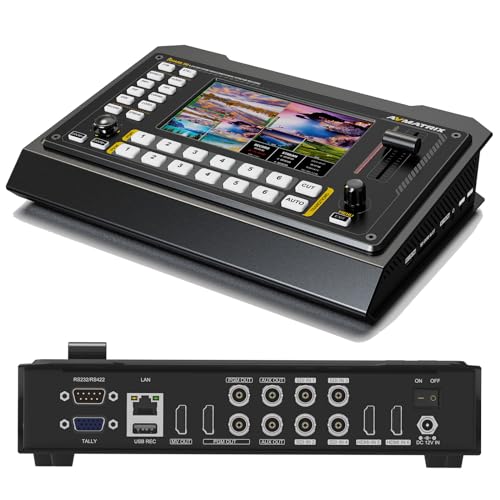 AvMatrix Shark S6 mélangeur vidéo SDI HDMI streaming RTMP