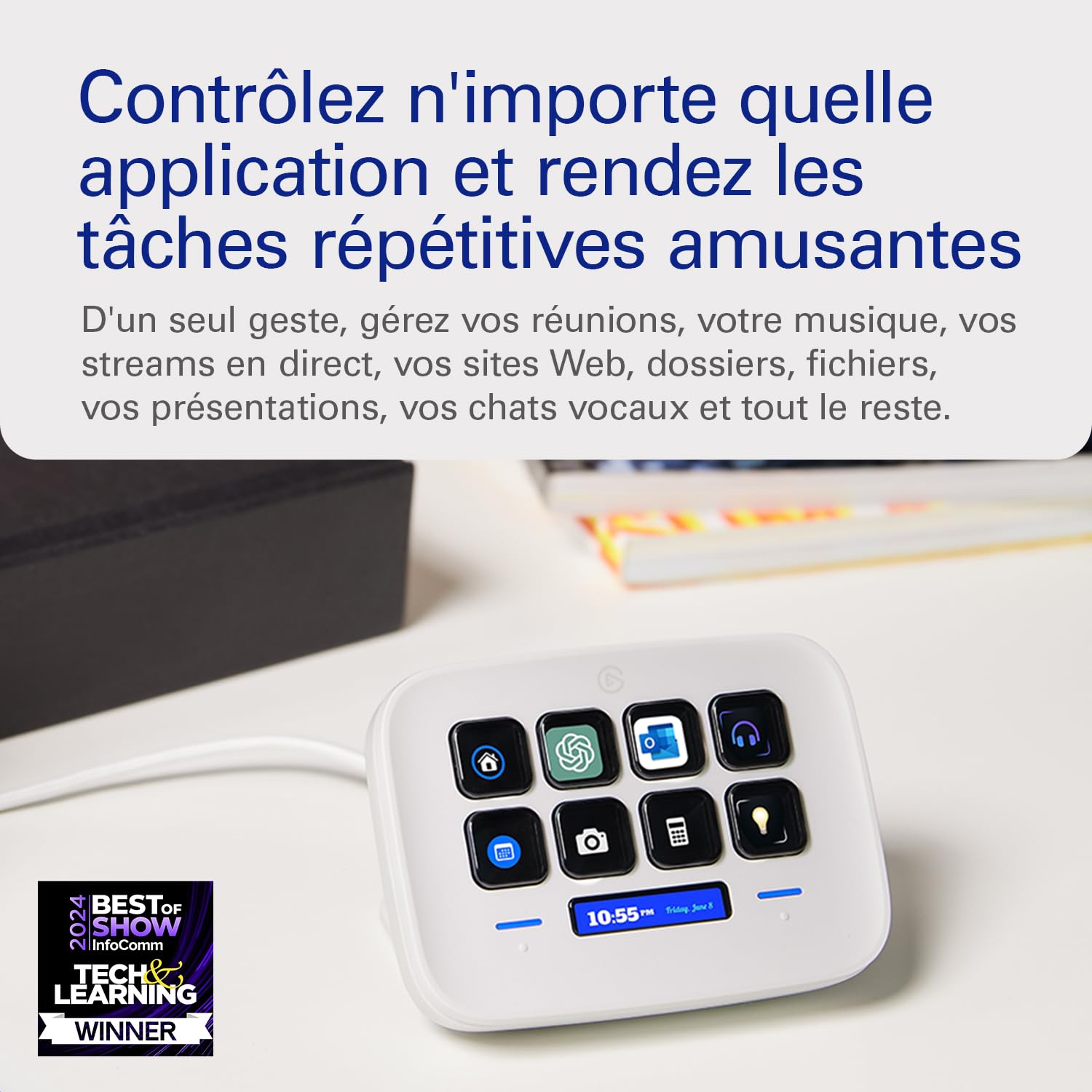 Elgato Stream Deck Neo contrôleur 8 touches USB