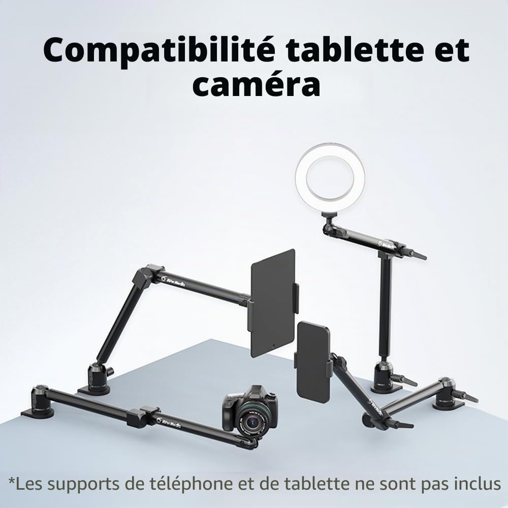 AVerMedia Live Streamer BA311L bras micro noir pince bureau