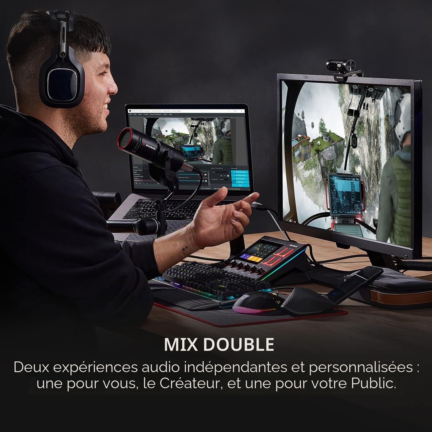 AVerMedia Live Streamer AX310 mixeur audio 6 voies tactile
