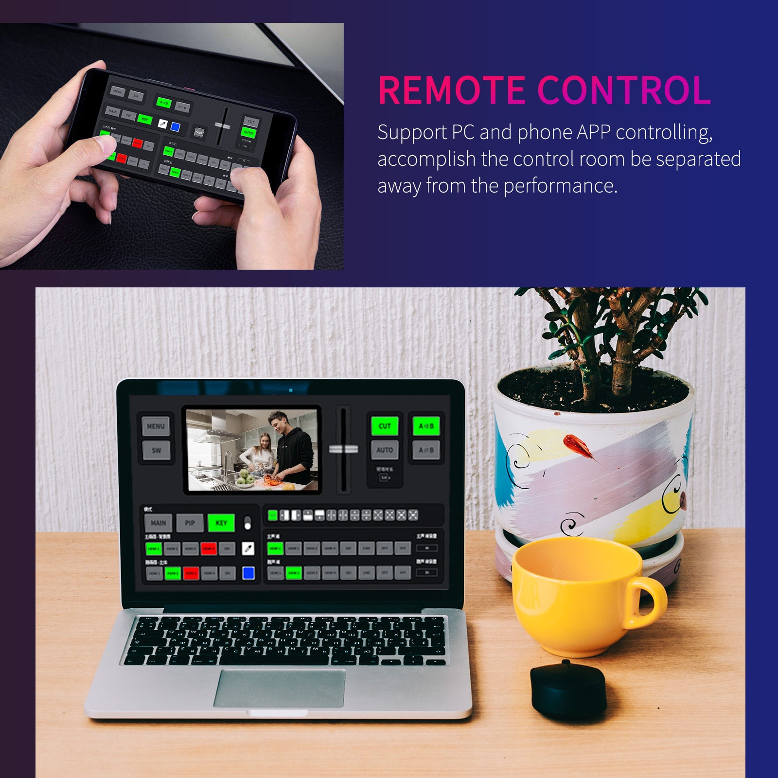 FeelWorld L4 mélangeur vidéo 10,1 pouces 4 HDMI SDI direct