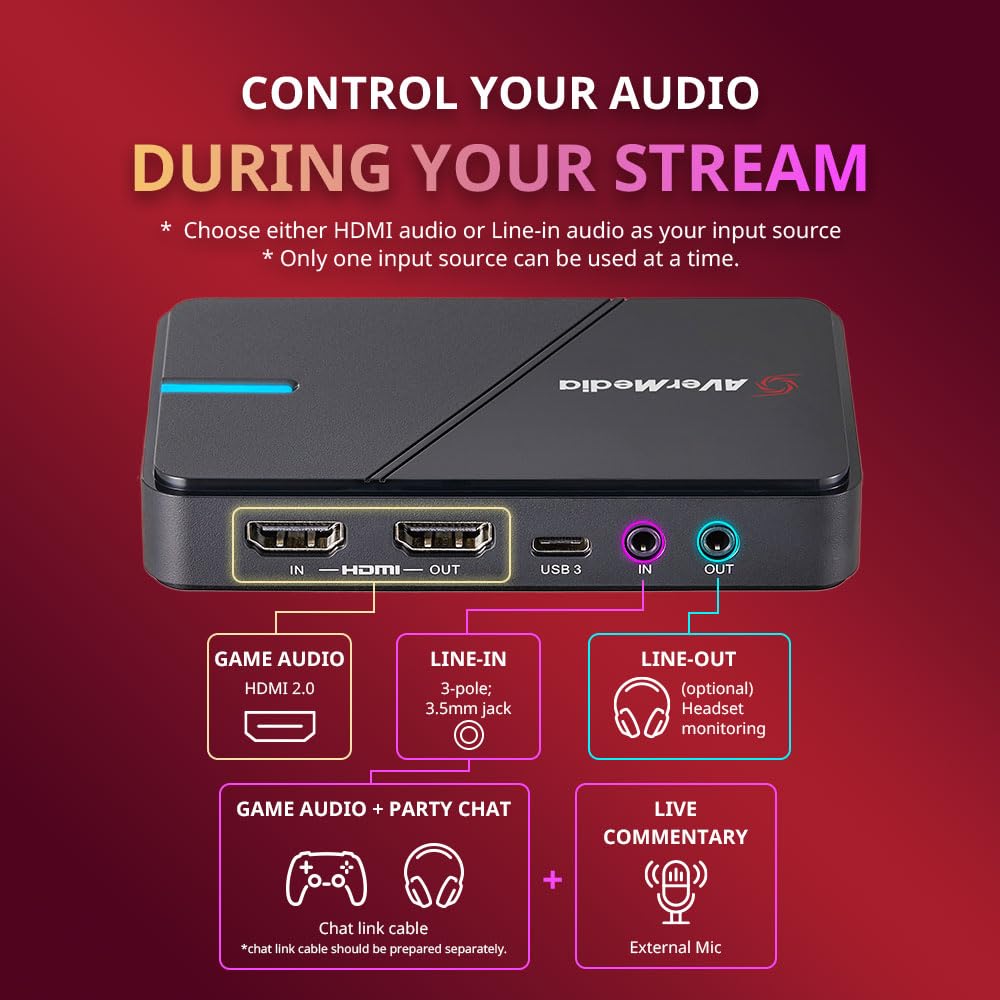 AVerMedia Live Gamer Extreme 3 GC551G2 Capture 4K USB