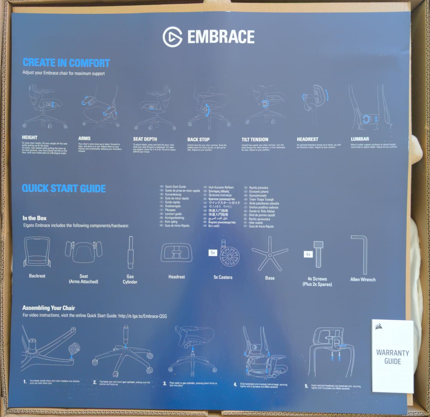 Elgato Embrace fauteuil studio ergonomique noir maille