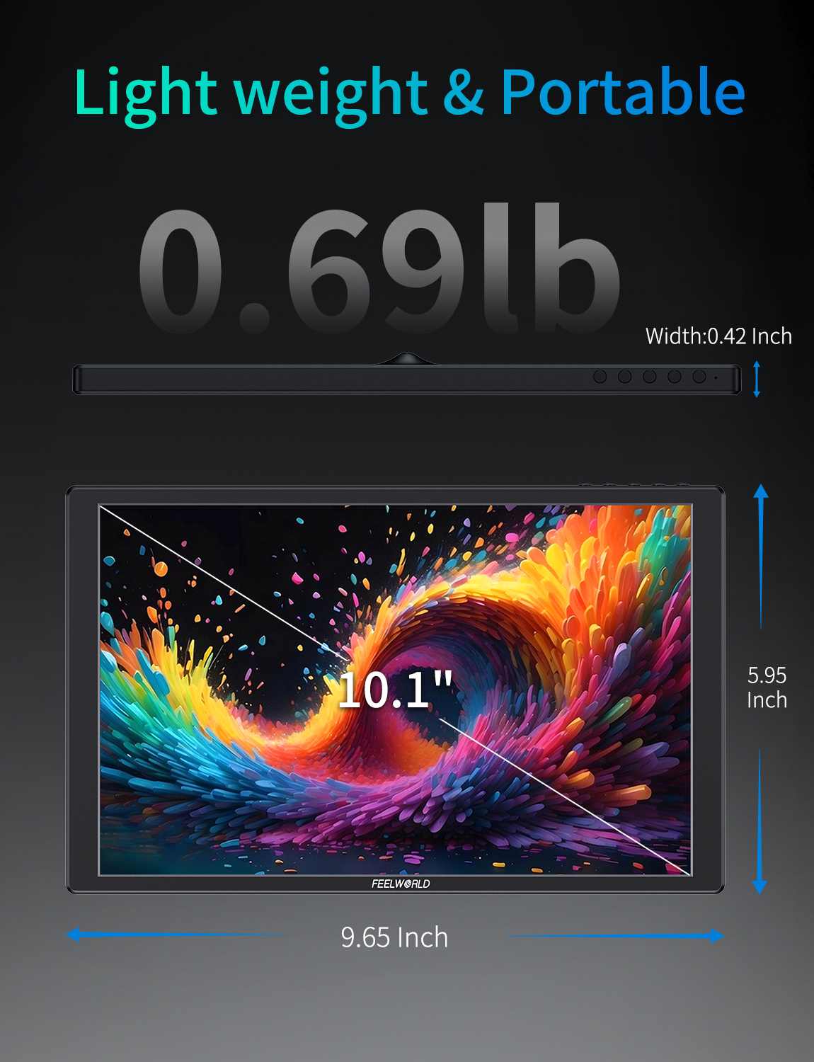 FeelWorld D10 moniteur portable tactile 10,1" FHD IPS