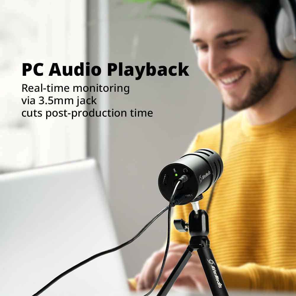 AVerMedia Live Streamer VERSATI GO AM310G2 micro USB cardioïde