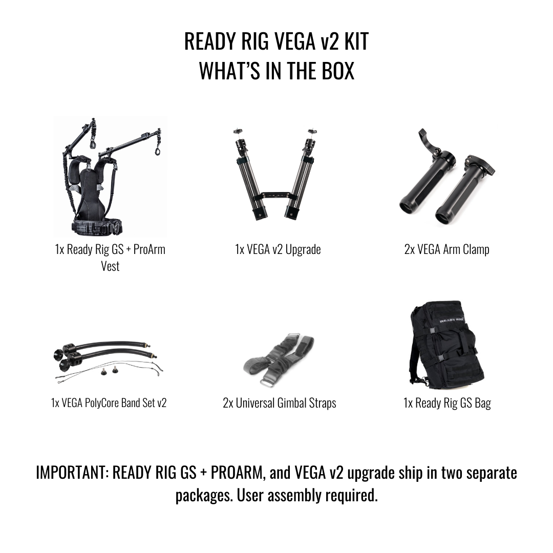 Ready Rig VEGA v2 Kit stabilisateur harnais GS ProArm 18kg
