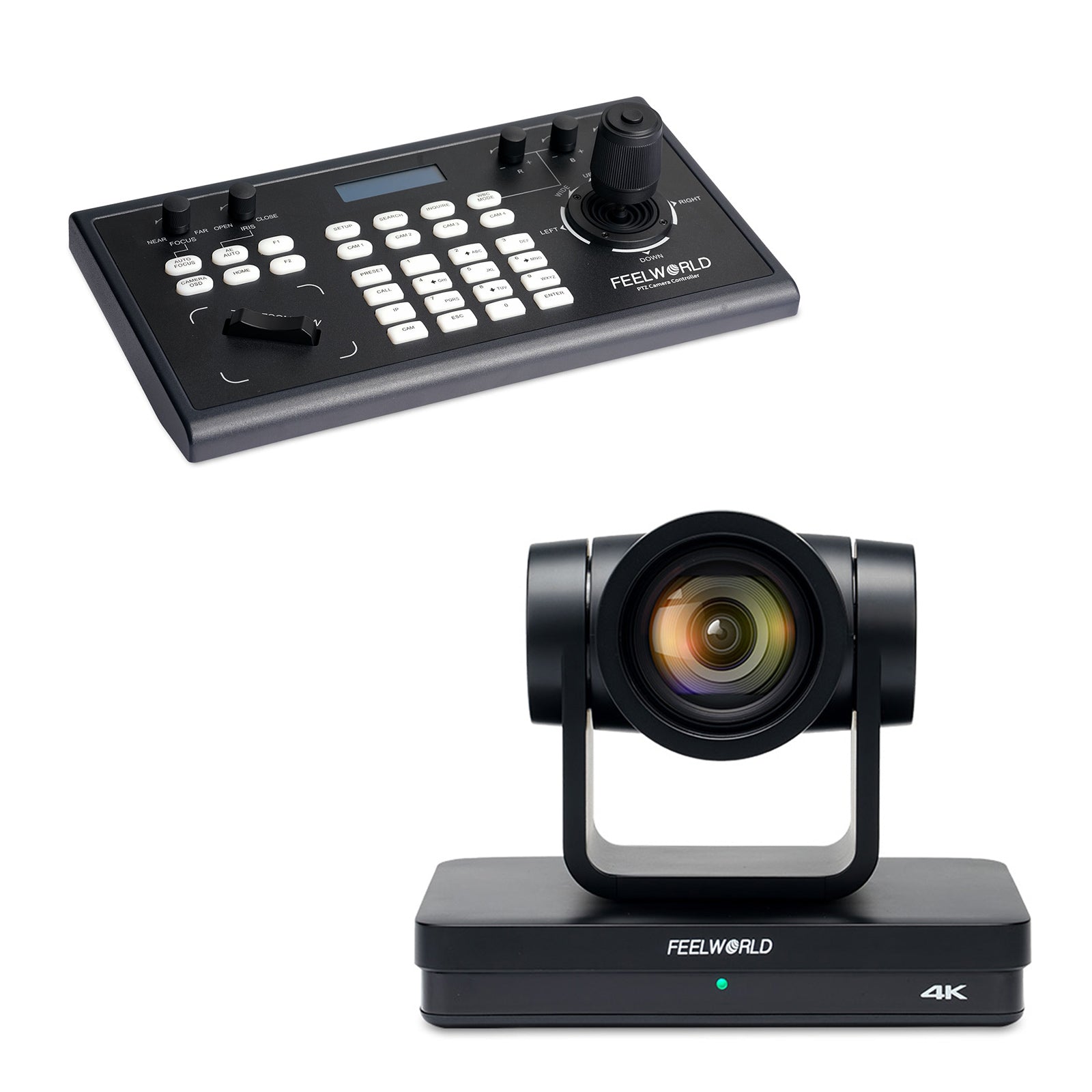 FeelWorld UHD4K12X + KBC10 caméra PTZ 4K kit contrôle