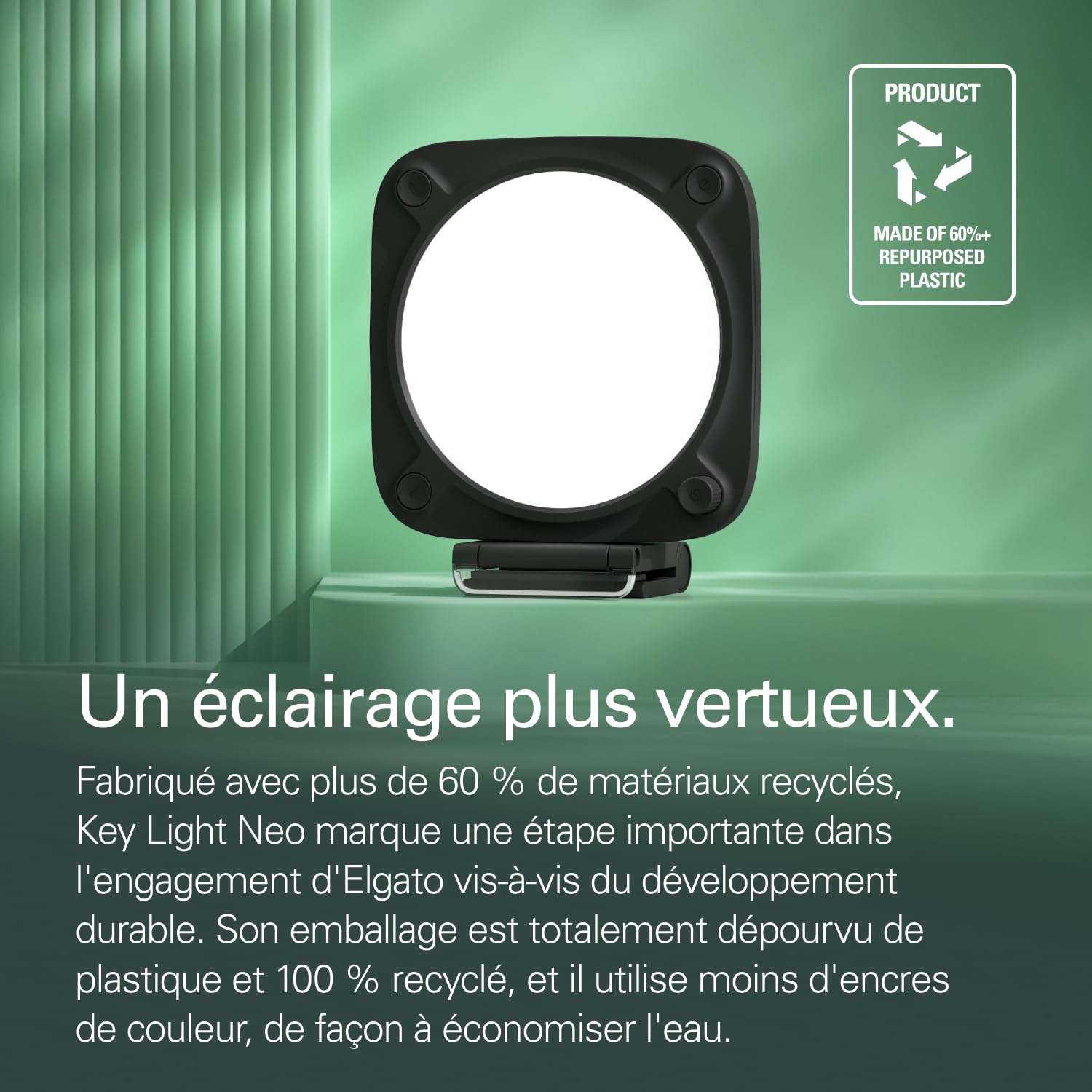 Elgato Key Light Neo lampe streaming 1000 lumens noir