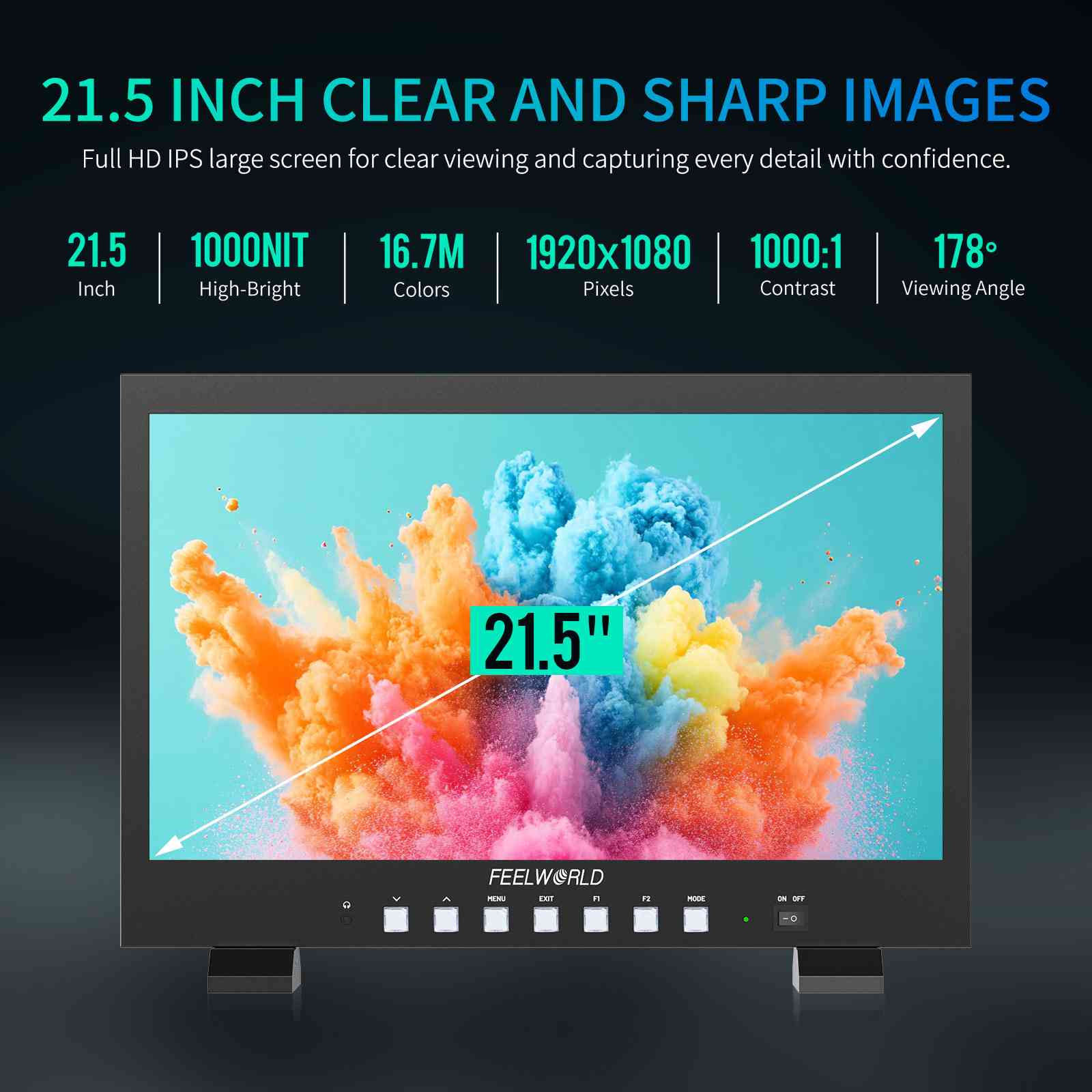 FeelWorld FVM215 moniteur broadcast 21,5" 1000nits 4K