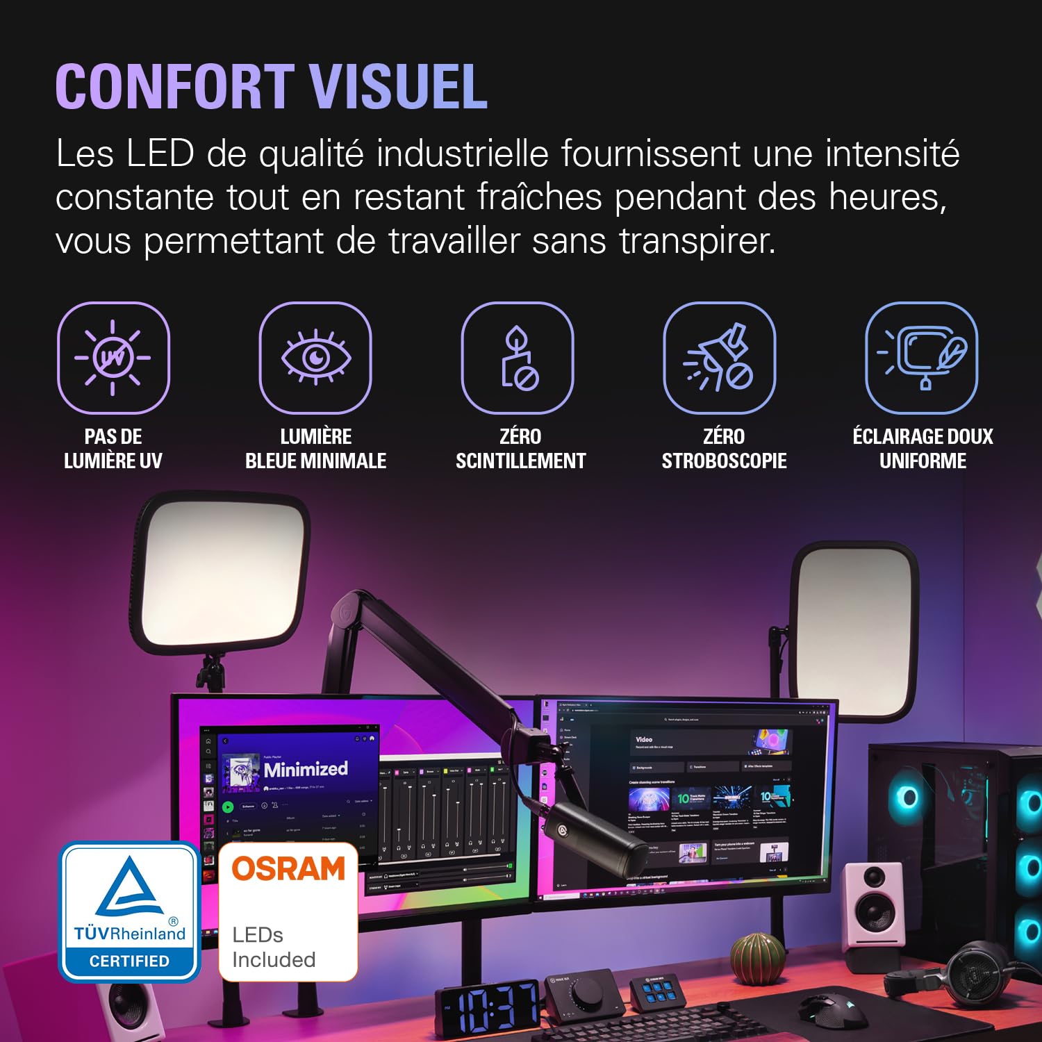 Elgato Key Light panneau LED studio 2800 lumens WiFi