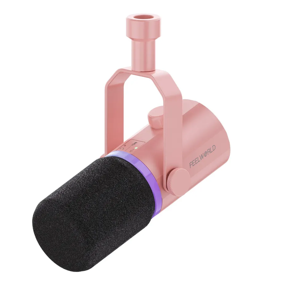 Feelworld PM1 micro dynamique XLR USB rose