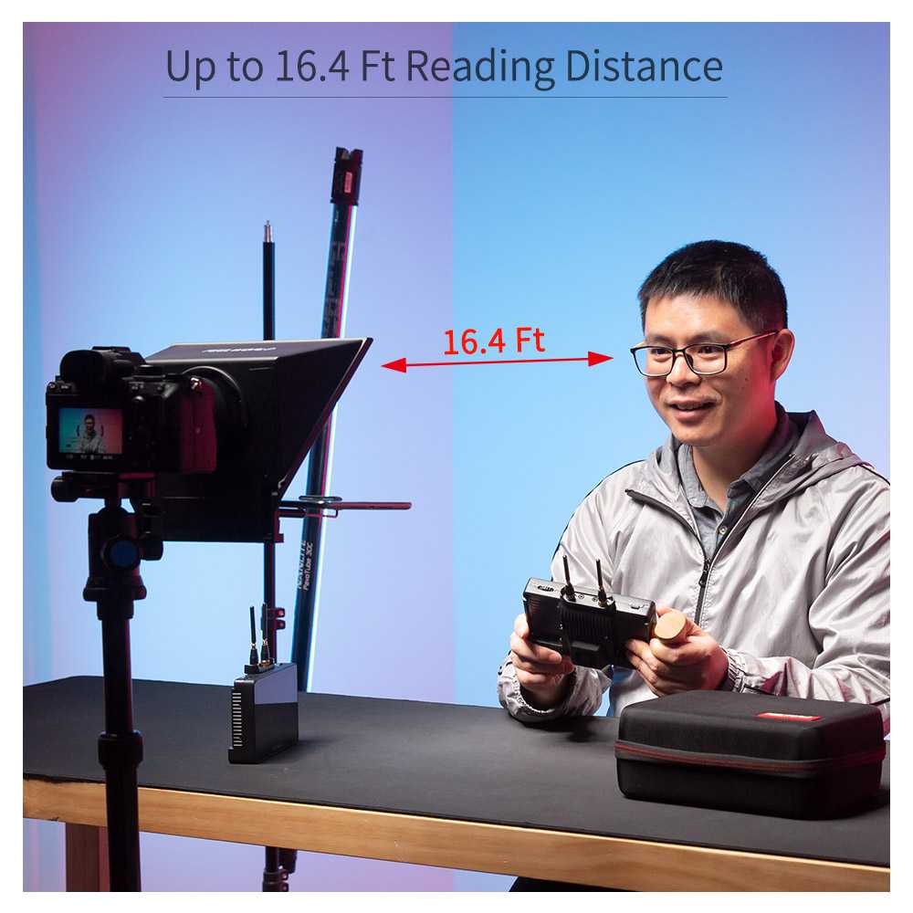 FeelWorld TP2A prompteur 8" tablette smartphone DSLR