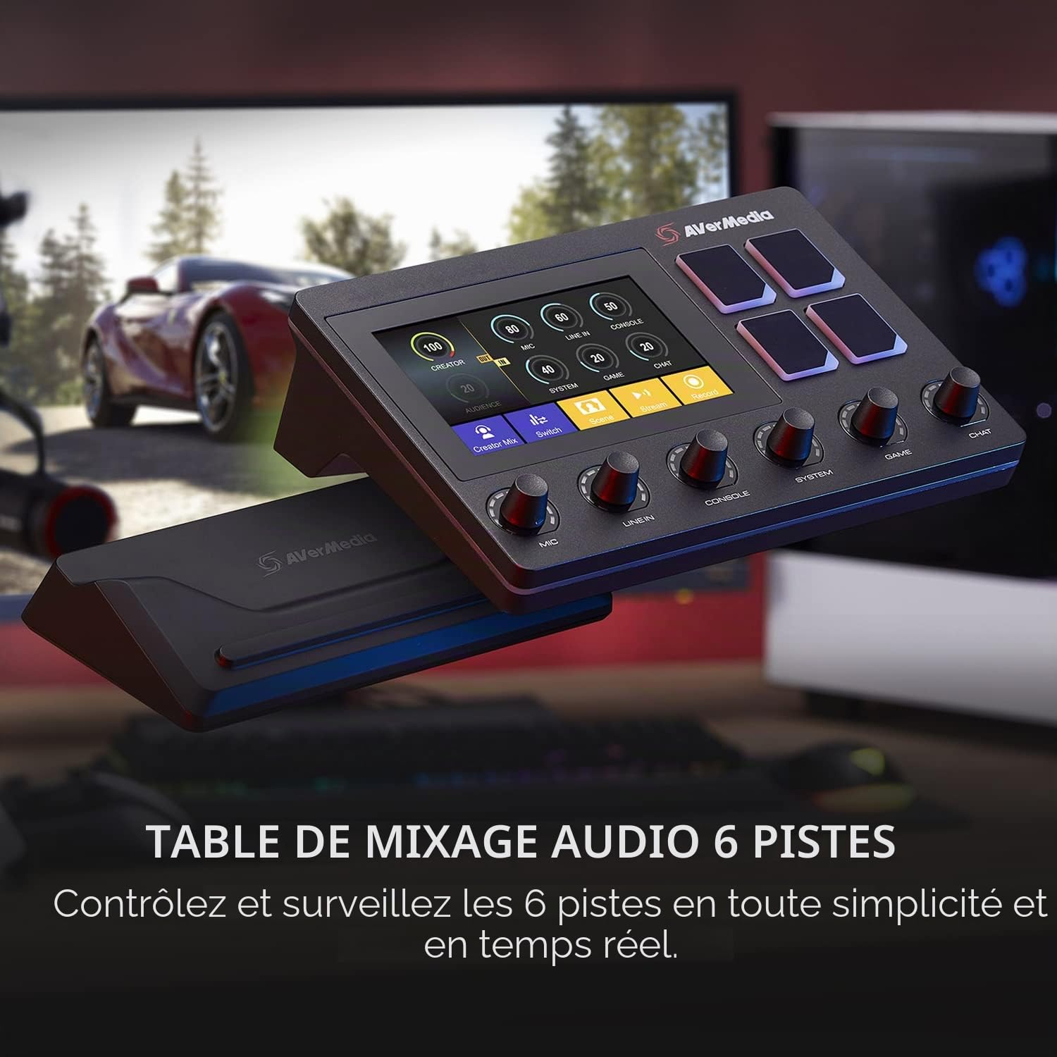 AVerMedia Live Streamer AX310 mixeur audio 6 voies tactile