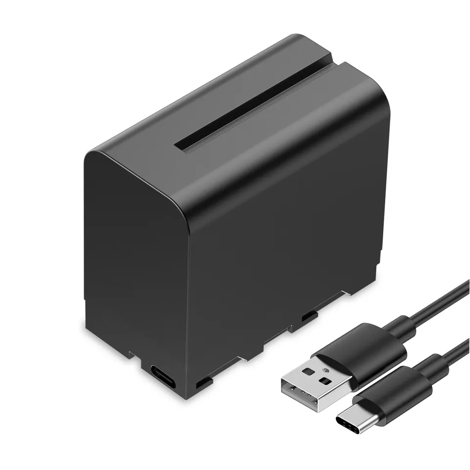 FeelWorld NP-F970 batterie 6600mAh USB-C moniteur LED