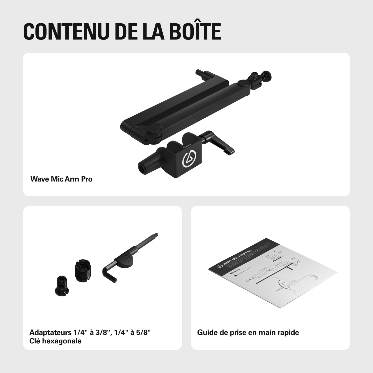 Elgato Wave Mic Arm Pro bras microphone noir 3 kg