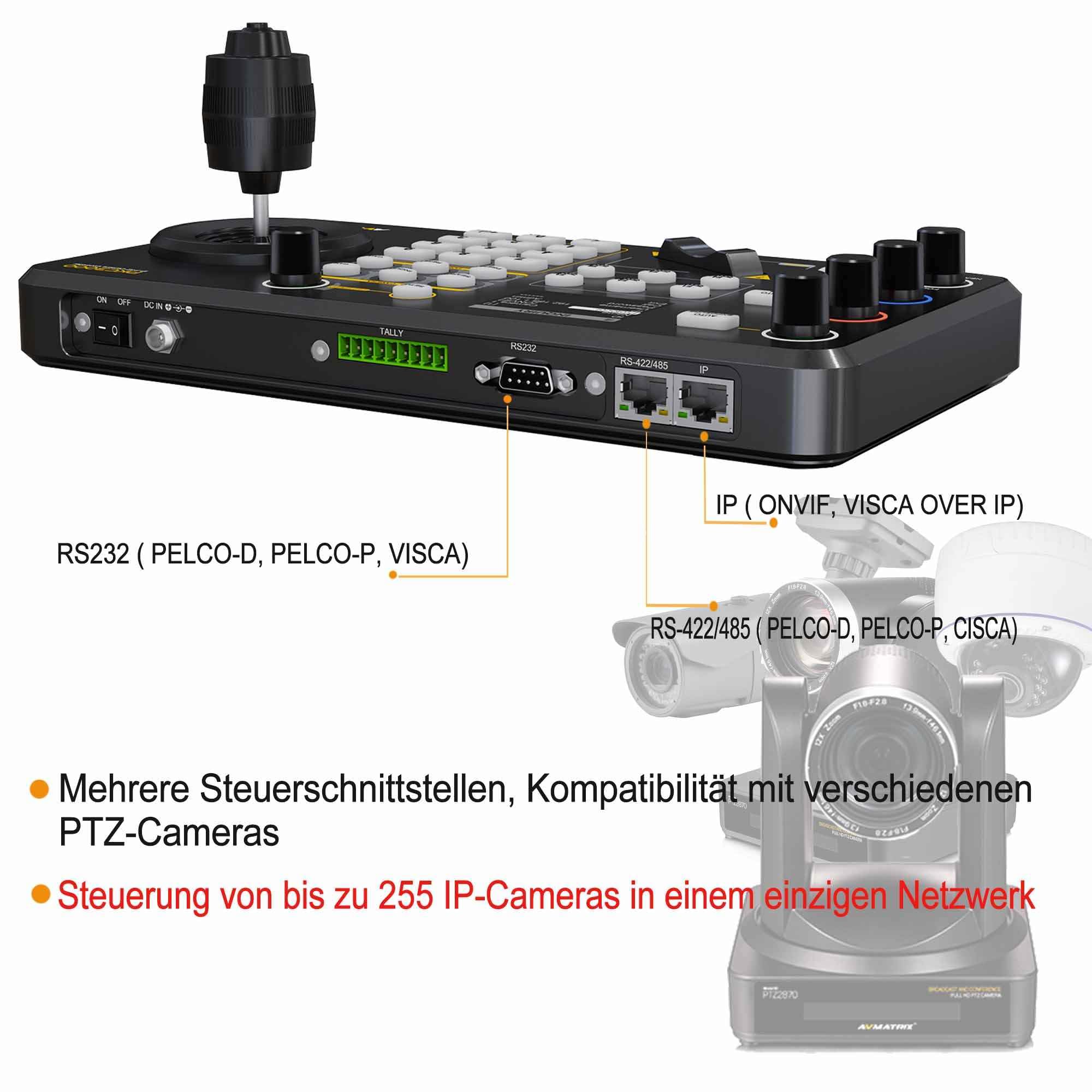 AVMATRIX PKC3000 contrôleur PTZ joystick PoE NDI