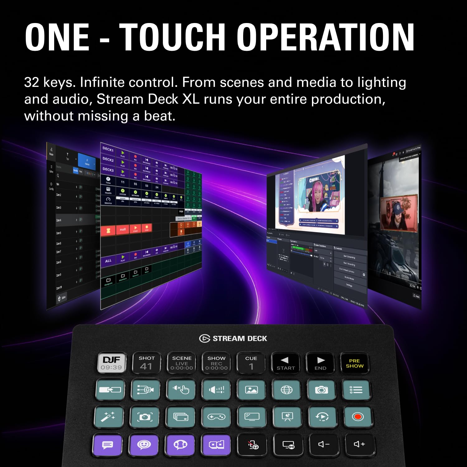 Elgato Stream Deck XL contrôleur studio 32 touches
